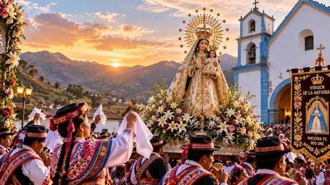 Celebración de la Virgen de la Natividad en Perú